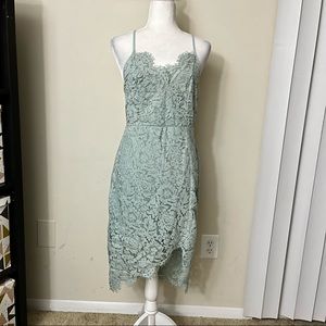 Lulus| Women’s mint blue lace bodycon dress Size L